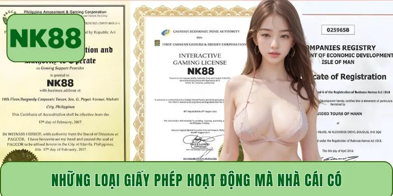 Những loại giấy phép hoạt động mà nhà cái có